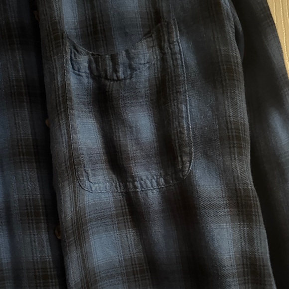 American Eagle Outfitters Blue Plaid Button-Down Shirt - Picture 5 of 6